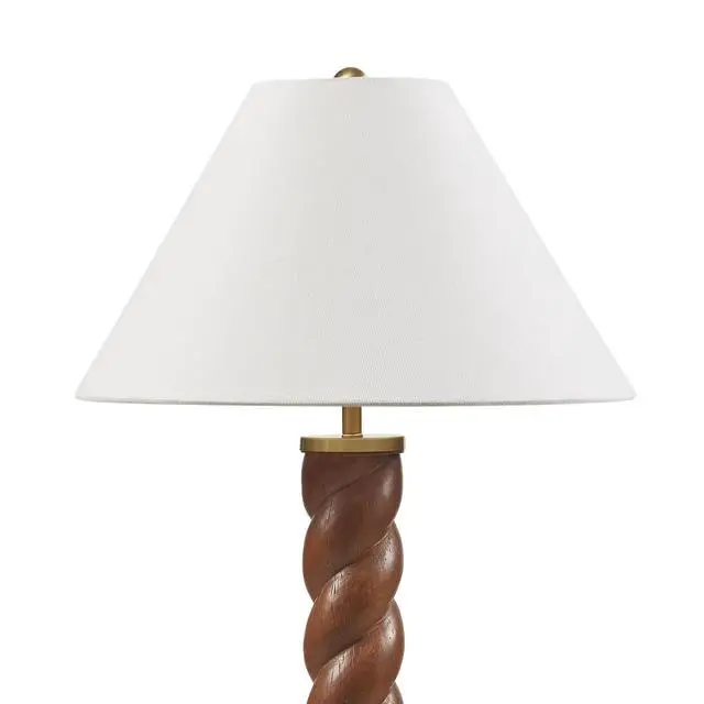 Alt view image 7 of 7 - 1- Piece one Size Textured Ceramic Table Lamp with Fluted Fabric Shade
