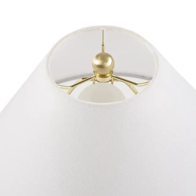 Alt view image 6 of 7 - 1- Piece one Size Textured Ceramic Table Lamp with Fluted Fabric Shade