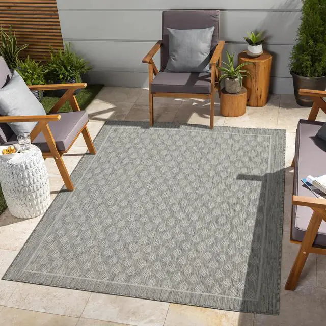 Main image of Sunshine GC_HAR2009 Silver 7 ft. 10 in. x 10 ft. 3 in. Indoor/Outdoor Area Rug