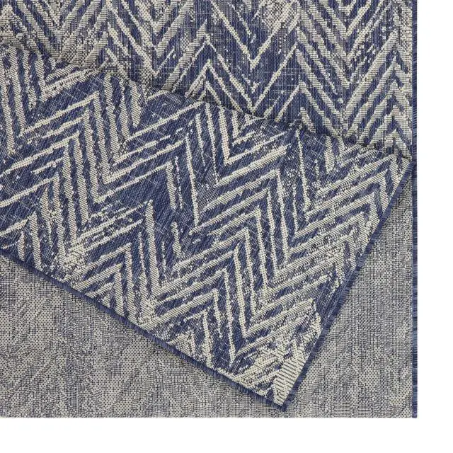 Alt view image 4 of 4 - Sunshine GC_HAR2010 Blue 5 ft. 3 in. x 7 ft. 3 in. Indoor/Outdoor Area Rug