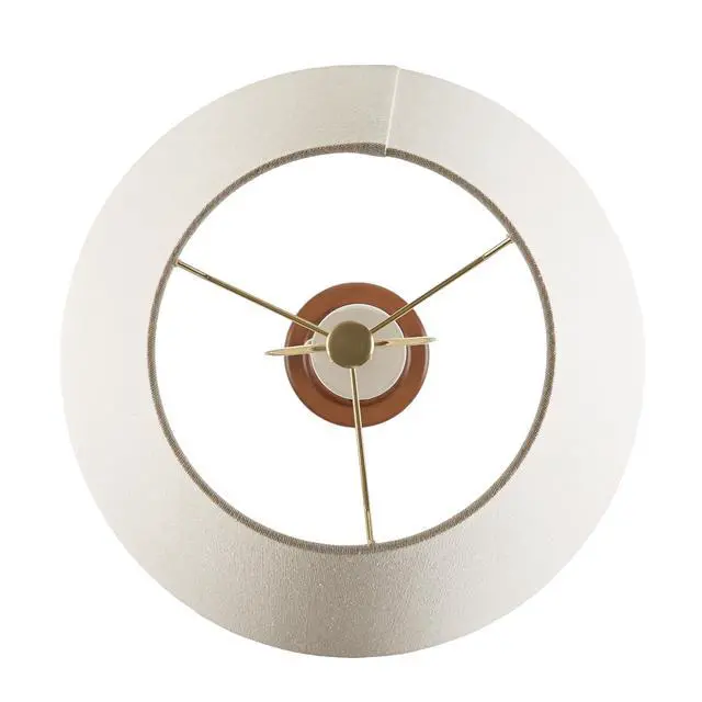 Alt view image 4 of 7 - 1- Piece one Size Textured Ceramic Table Lamp with Fluted Fabric Shade