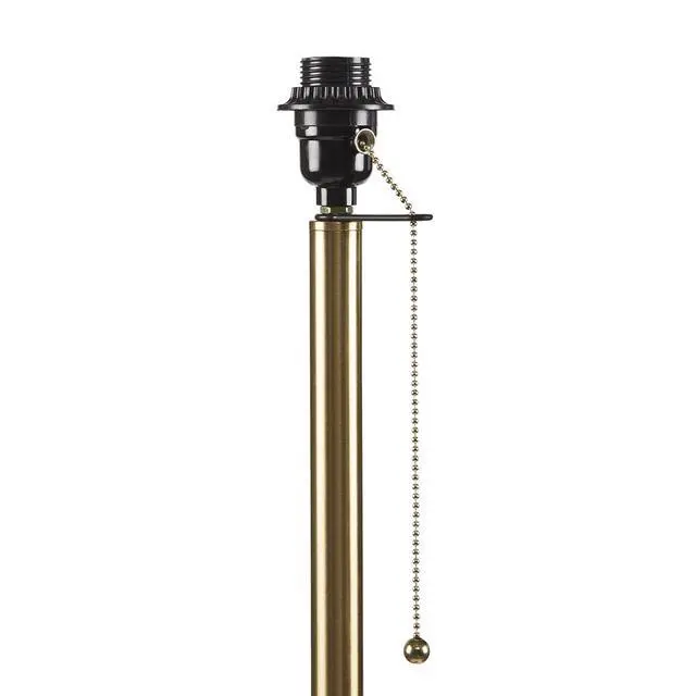 Alt view image 7 of 7 - Textured Ceramic Floor Lamp with Fluted Fabric Shade White