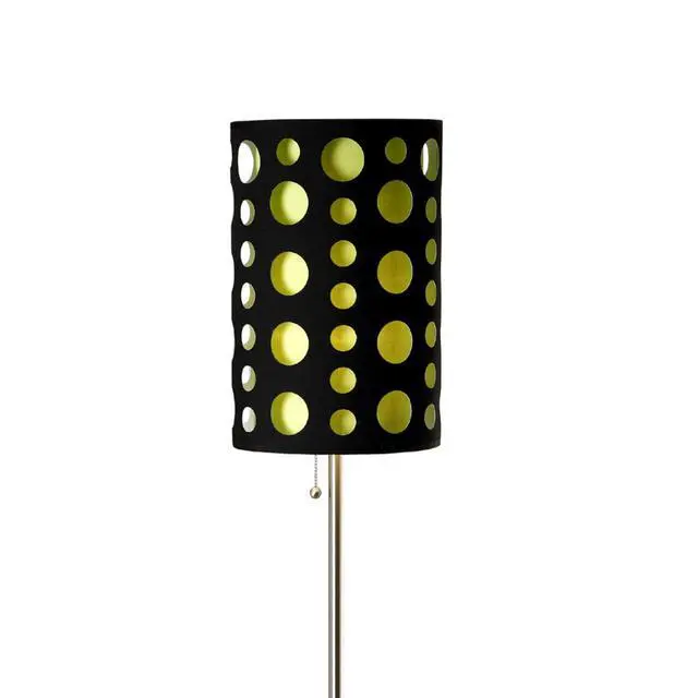 Alt view image 4 of 5 - 66" Tall Metal Floor Lamp, Retro Design with Black and Green Shade