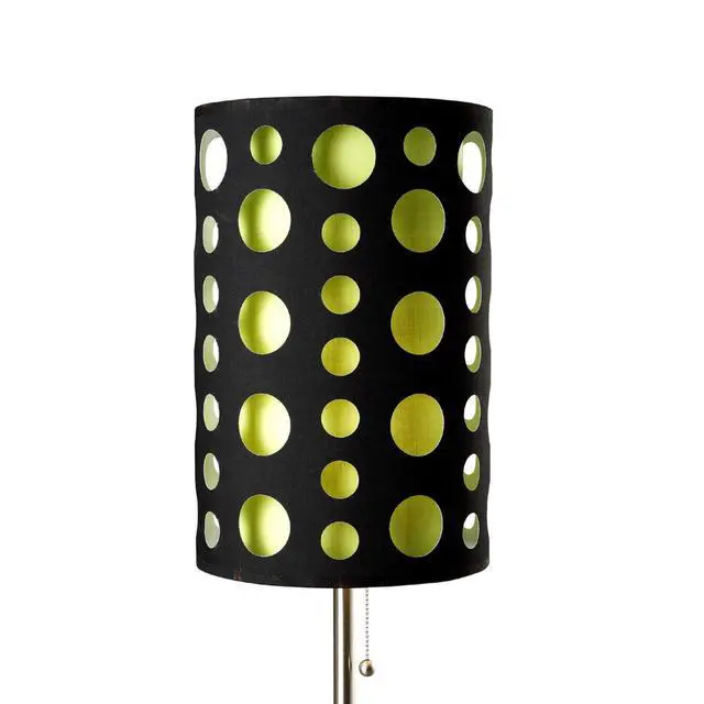 Alt view image 5 of 5 - 33" Tall Metal Table Lamp, Retro Design with Black and Green Shade