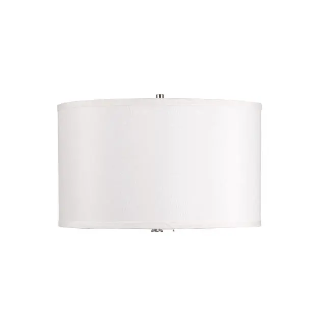 Alt view image 3 of 5 - 27" Tall Metal Retro Table Lamp with Silver Finish, White Linen Shade