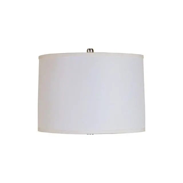 Alt view image 3 of 5 - 29.5" Tall Steel Table Lamp with Satin Nickel Finish, Linen Shade