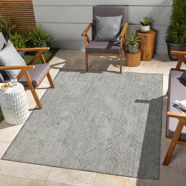 Main image of Sunshine GC_HAR2012 Silver 7 ft. 10 in. x 10 ft. 3 in. Indoor/Outdoor Area Rug