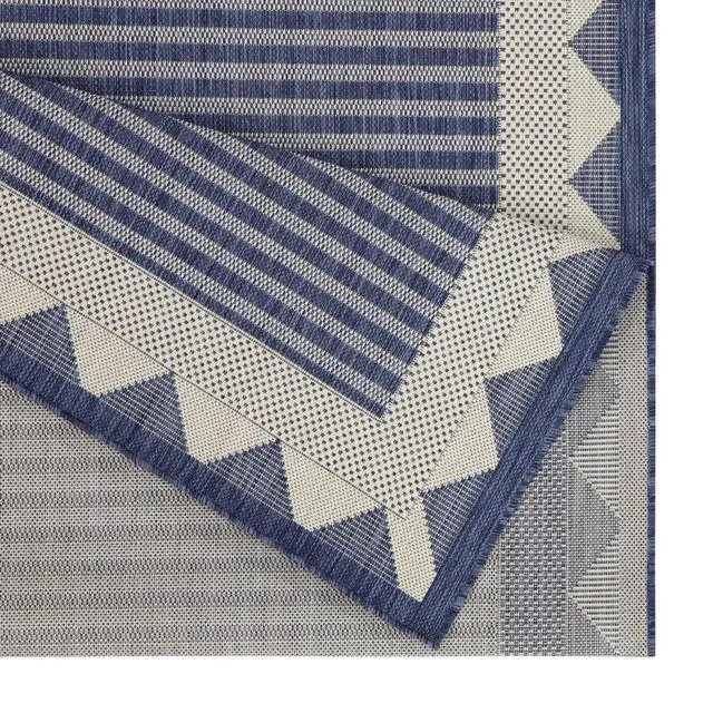 Alt view image 2 of 4 - Sunshine GC_HAR2013 Blue 2 ft. 7 in. x 7 ft. 3 in. Indoor/Outdoor Area Rug