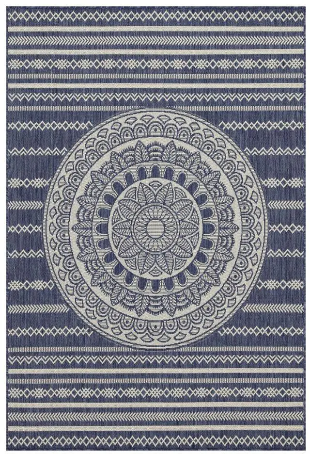 Alt view image 3 of 4 - Sunshine GC_HAR2016 Blue 7 ft. 10 in. x 10 ft. 3 in. Indoor/Outdoor Area Rug