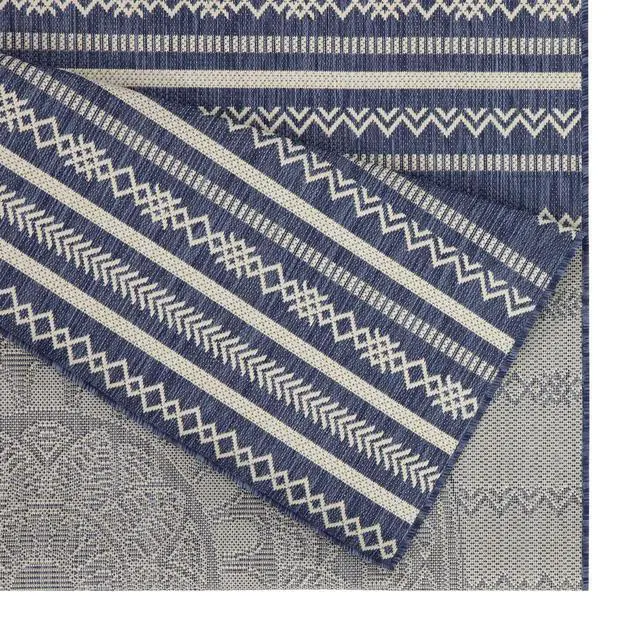 Alt view image 4 of 4 - Sunshine GC_HAR2016 Blue 7 ft. 10 in. x 10 ft. 3 in. Indoor/Outdoor Area Rug