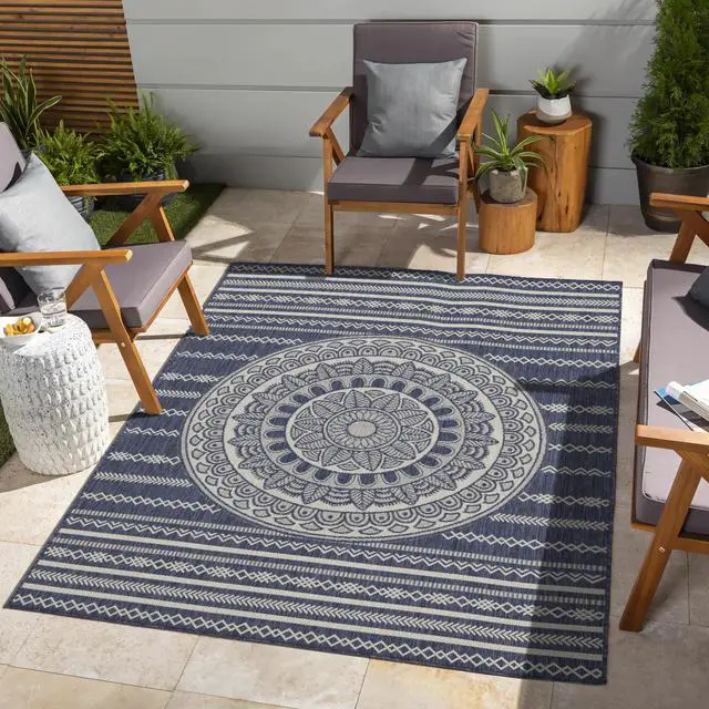 Main image of Sunshine GC_HAR2016 Blue 7 ft. 10 in. x 10 ft. 3 in. Indoor/Outdoor Area Rug