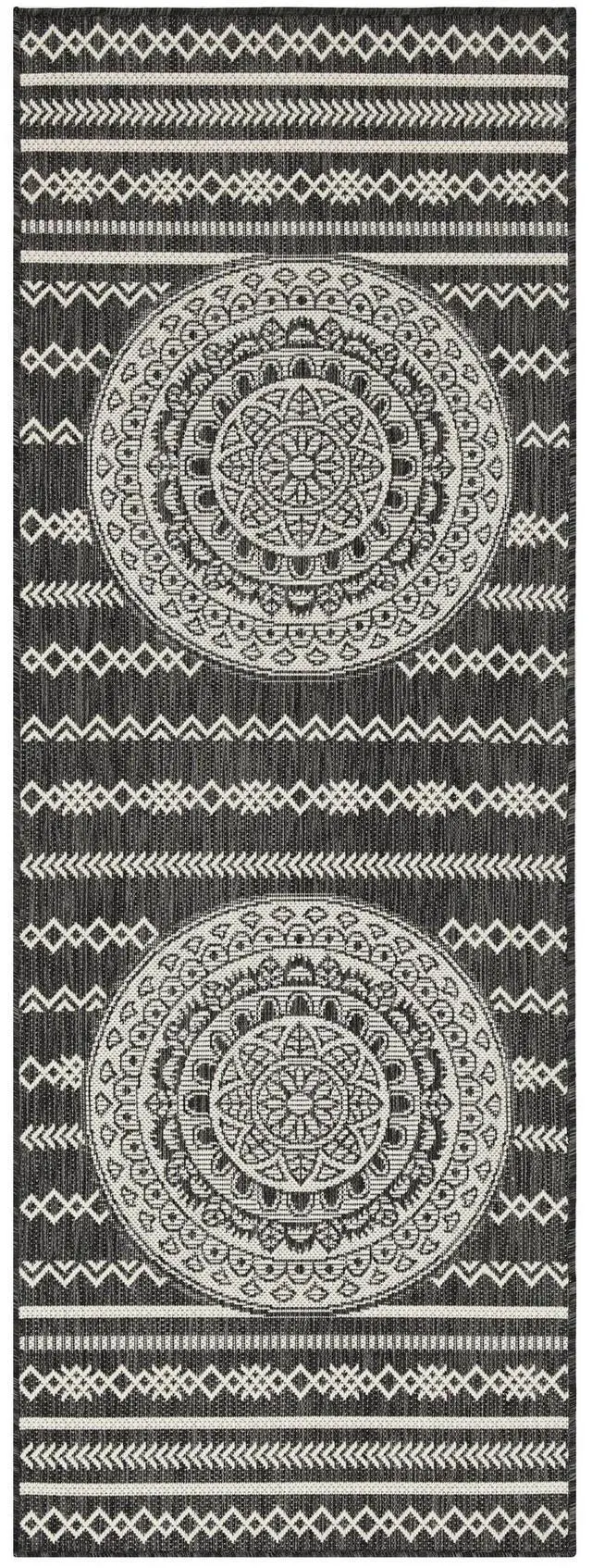 Alt view image 2 of 4 - Sunshine GC_HAR2017 Anthracite 7 ft. 10 in. x 10 ft. 3 in. Indoor/Outdoor Area Rug