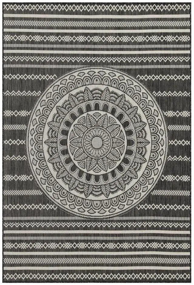Alt view image 4 of 4 - Sunshine GC_HAR2017 Anthracite 7 ft. 10 in. x 10 ft. 3 in. Indoor/Outdoor Area Rug