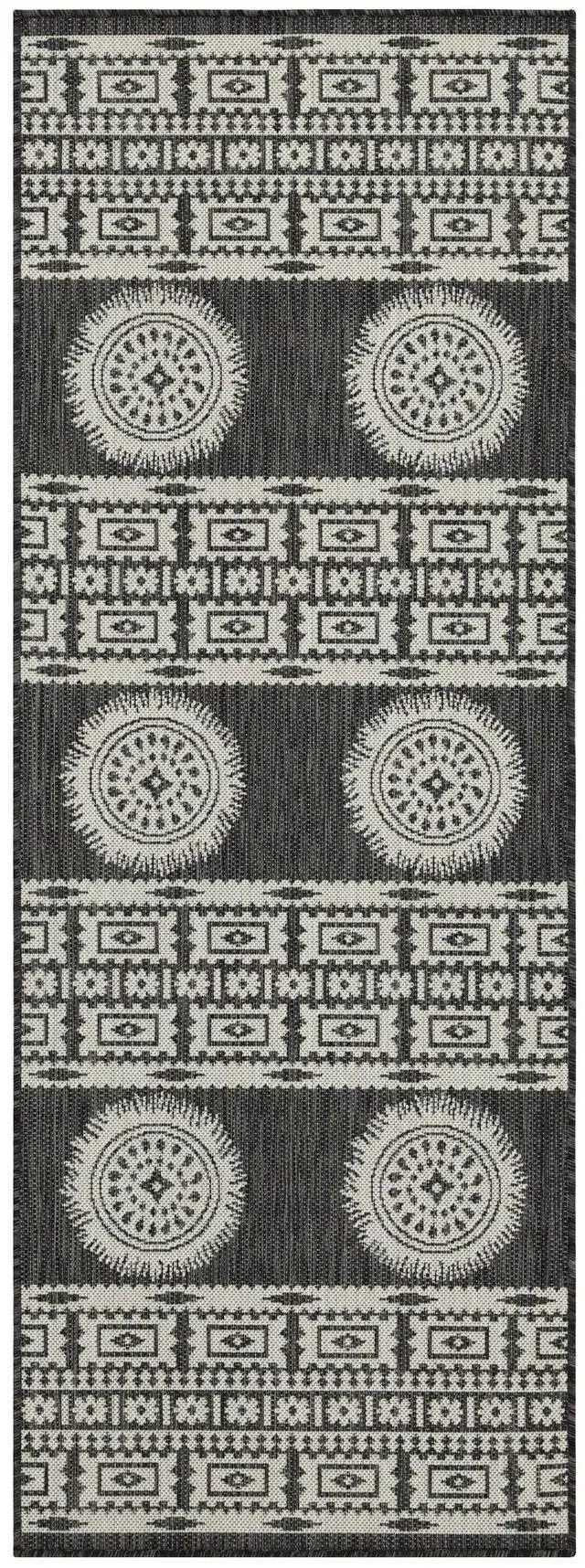 Alt view image 4 of 4 - Sunshine GC_HAR2023 Anthracite 5 ft. 3 in. x 7 ft. 3 in. Indoor/Outdoor Area Rug