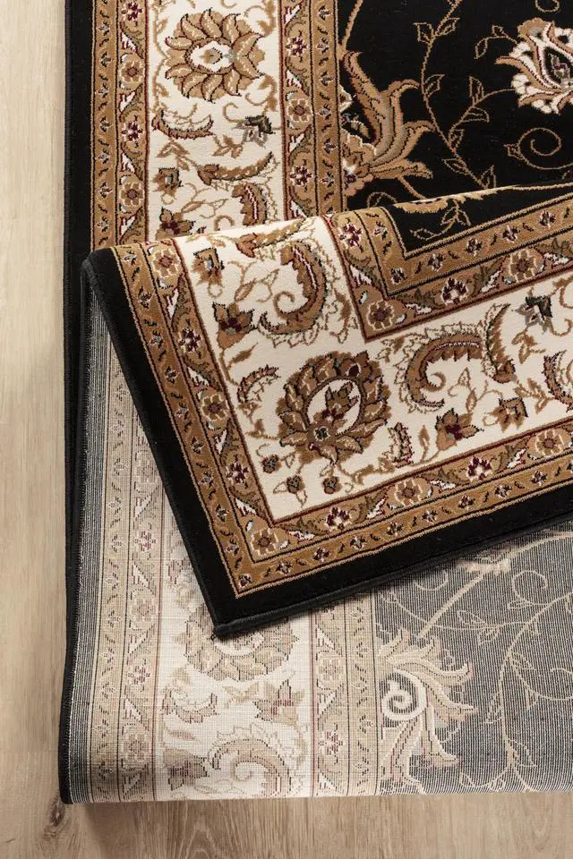 Alt view image 2 of 4 - Manchester GC_HER5001 Black 2 ft. x 3 ft. Area Rug