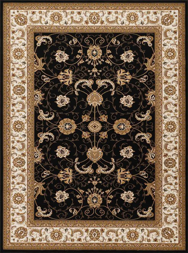 Alt view image 4 of 4 - Manchester GC_HER5001 Black 2 ft. x 3 ft. Area Rug