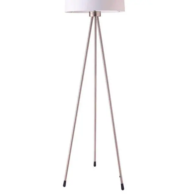 Alt view image 3 of 5 - 59" Tall Metal Floor Lamp with White Finish, Contemporary Design