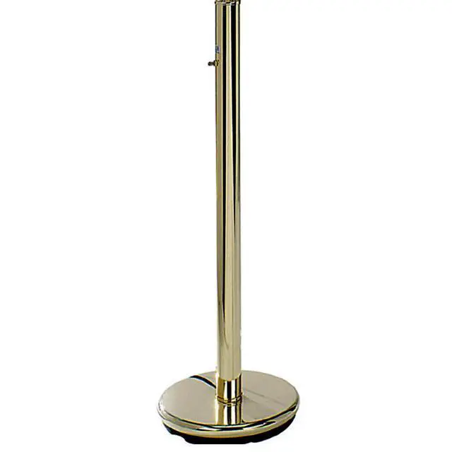 Alt view image 5 of 5 - 63" Tall Metal Floor Lamp with Brass Finish, Crystal Chandelier Design