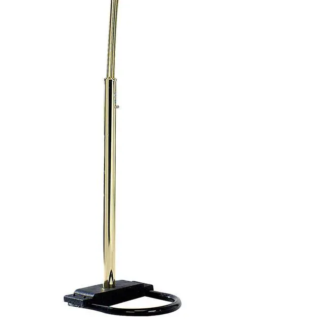 Alt view image 3 of 5 - 84" Tall Metal Floor Lamp with Brass Finish, Crystal Chandelier Design