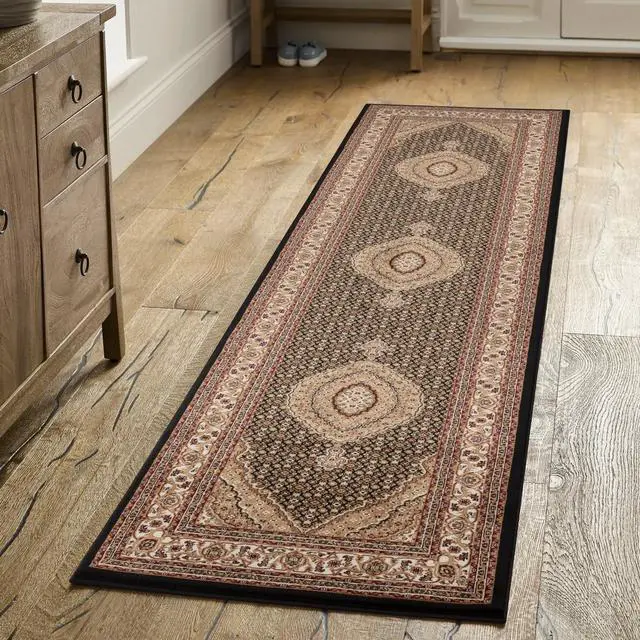 Main image of Manchester GC_HER5003 Black 2 ft. 7 in. x 9 ft. 10 in. Area Rug