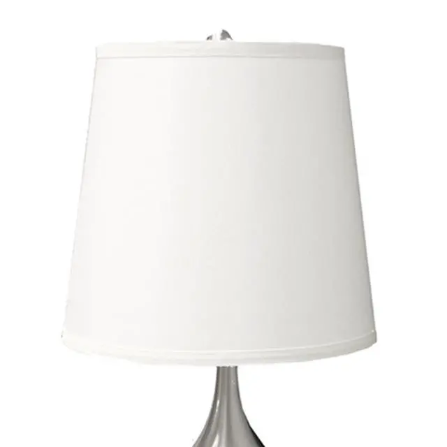 Alt view image 2 of 5 - 24" Tall Metal touch Table Lamp with Silver Finish, White Shade