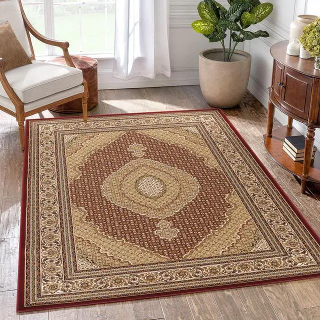 Alt view image 2 of 4 - Manchester GC_HER5004 Red 7 ft. 10 in. x 10 ft. 6 in. Area Rug