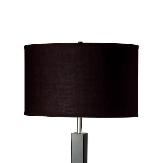 Alt view image 5 of 5 - 30" Tall Metal and Polyresin Table Lamp with Dark Espresso Finish, Fabric Shade