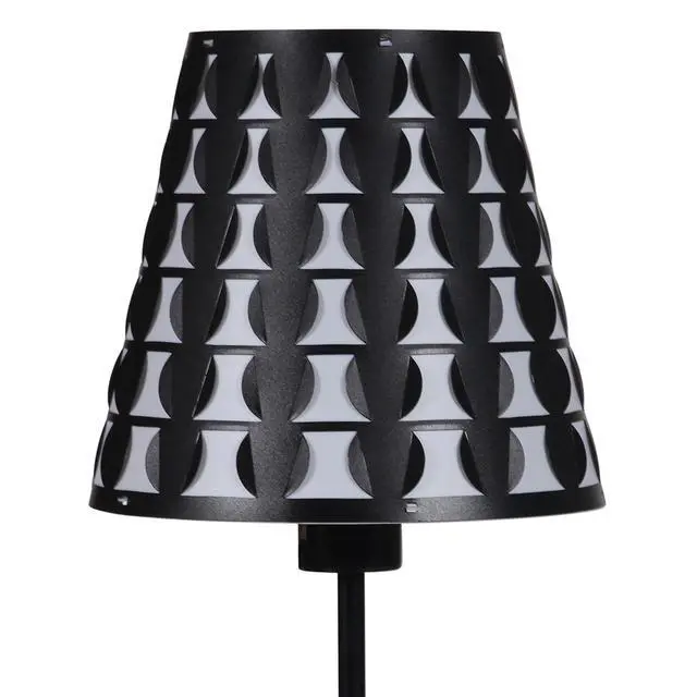 Alt view image 5 of 5 - 16" Traci Black Geometric Metal Table Lamp