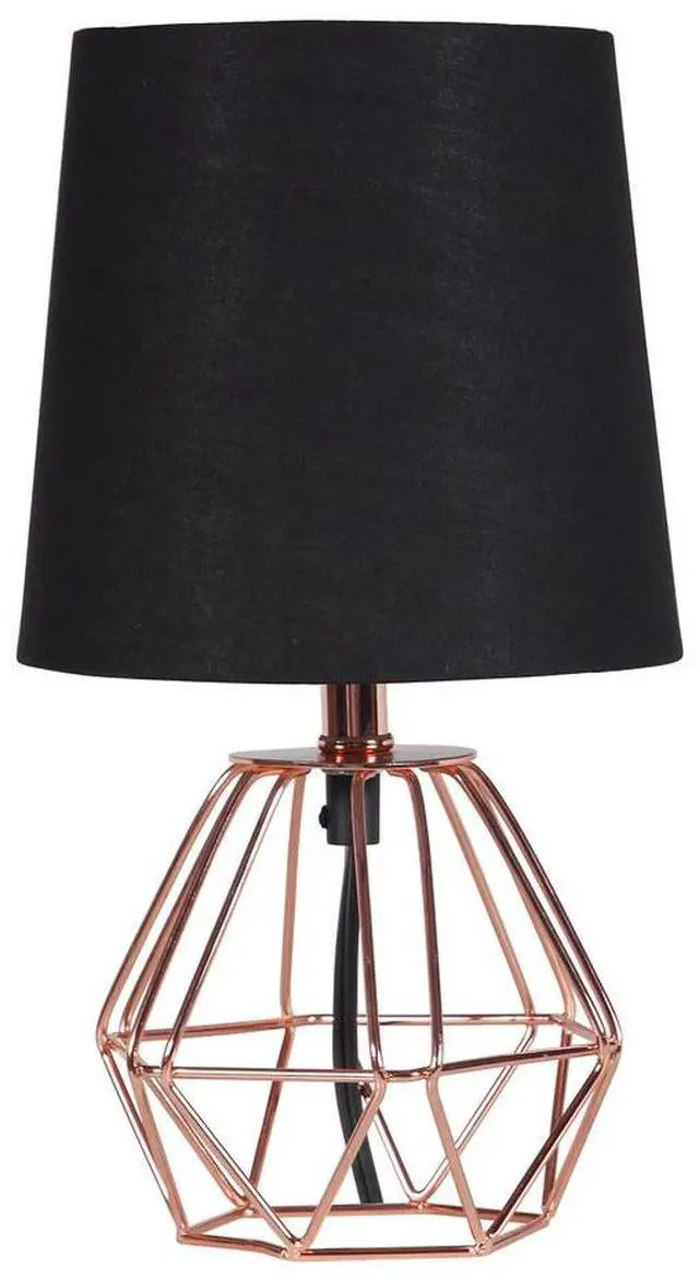 Main image of 11.25" Copper Metal Table Lamp "Wesley Geometric", Copper