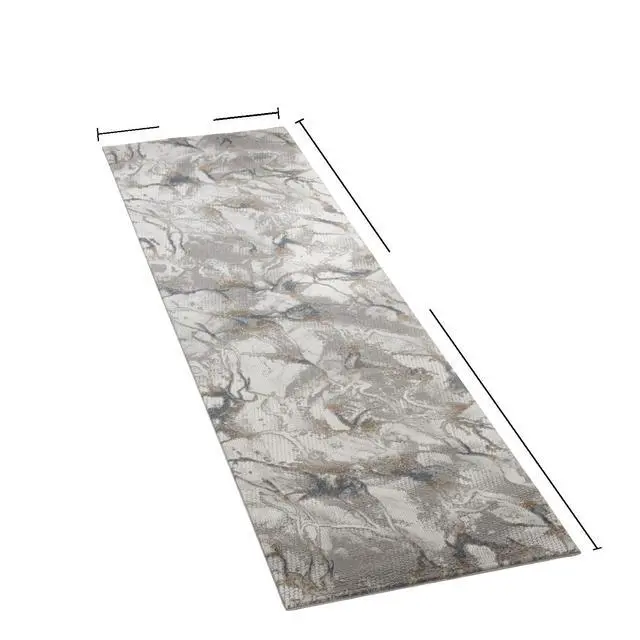 Alt view image 3 of 6 - Geometrix GC_DIM1001 Gray 2 ft. 7 in. x 9 ft. 10 in. Area Rug