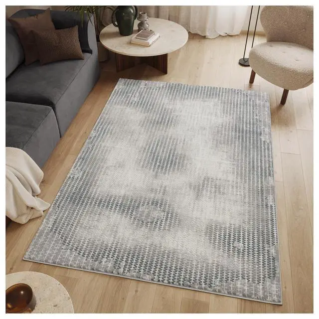 Alt view image 2 of 6 - Geometrix GC_DIM1002 Gray 7 ft. 10 in. x 10 ft. 6 in. Area Rug