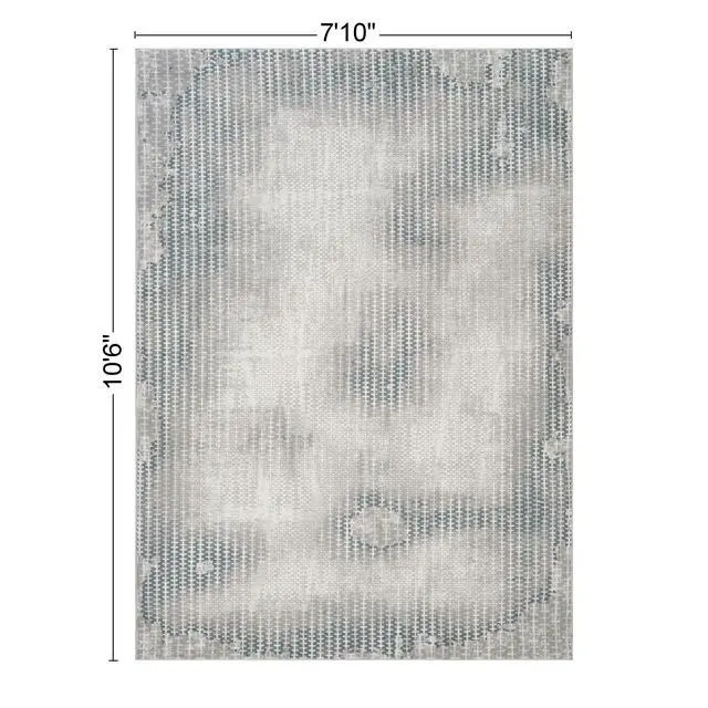 Alt view image 3 of 6 - Geometrix GC_DIM1002 Gray 7 ft. 10 in. x 10 ft. 6 in. Area Rug