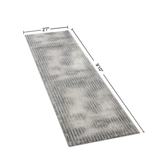 Alt view image 3 of 6 - Geometrix GC_DIM1002 Gray 2 ft. 7 in. x 9 ft. 10 in. Area Rug