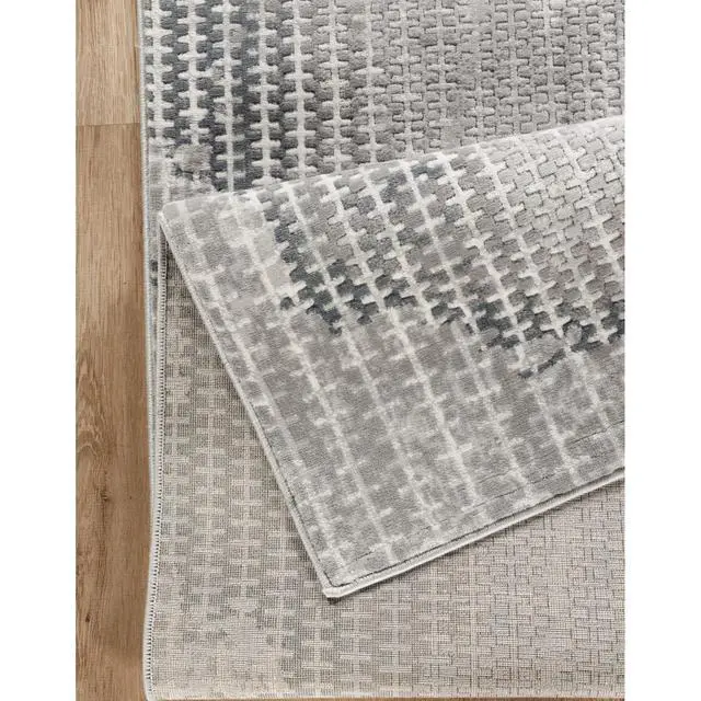 Alt view image 4 of 6 - Geometrix GC_DIM1002 Gray 7 ft. 10 in. x 10 ft. 6 in. Area Rug