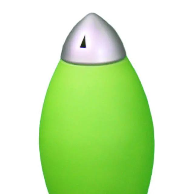 Alt view image 4 of 5 - 10.5" Tall Acrylic Kids Table Lamp, Rocket Ship Design, Green