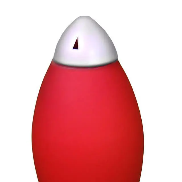 Alt view image 4 of 5 - 10.5" Tall Acrylic Kids Table Lamp, Rocket Ship Design, Red