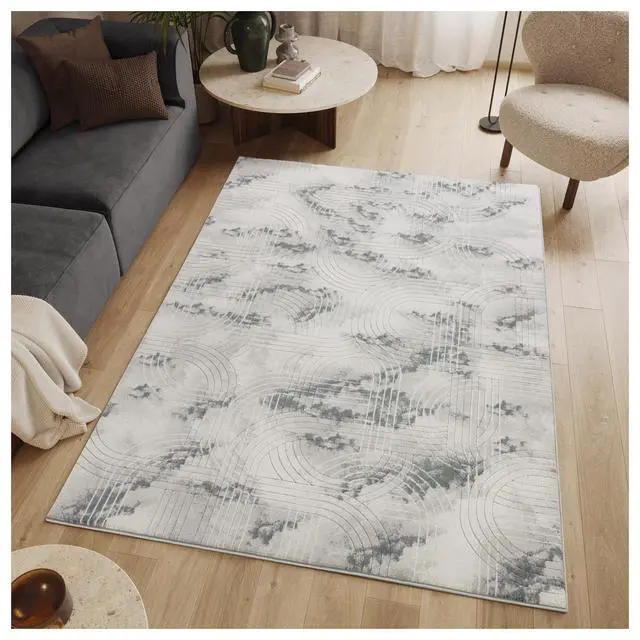 Alt view image 2 of 6 - Geometrix GC_DIM1003 Gray 7 ft. 10 in. x 10 ft. 6 in. Area Rug