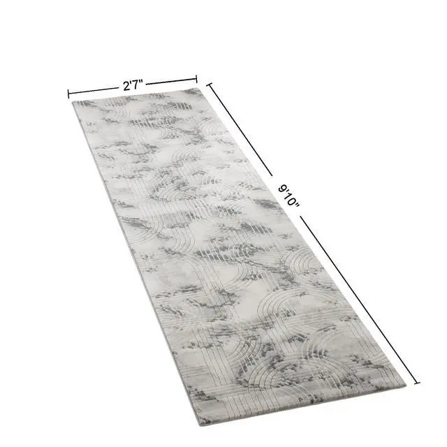 Alt view image 3 of 6 - Geometrix GC_DIM1003 Gray 2 ft. 7 in. x 9 ft. 10 in. Area Rug