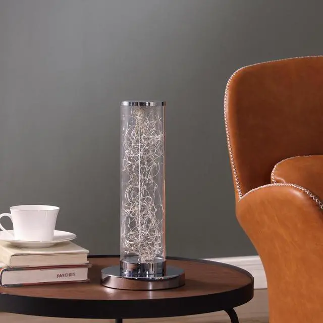 Alt view image 3 of 5 - 13-inch Exposed Rope Led Minari Clear Column Floor Lamp