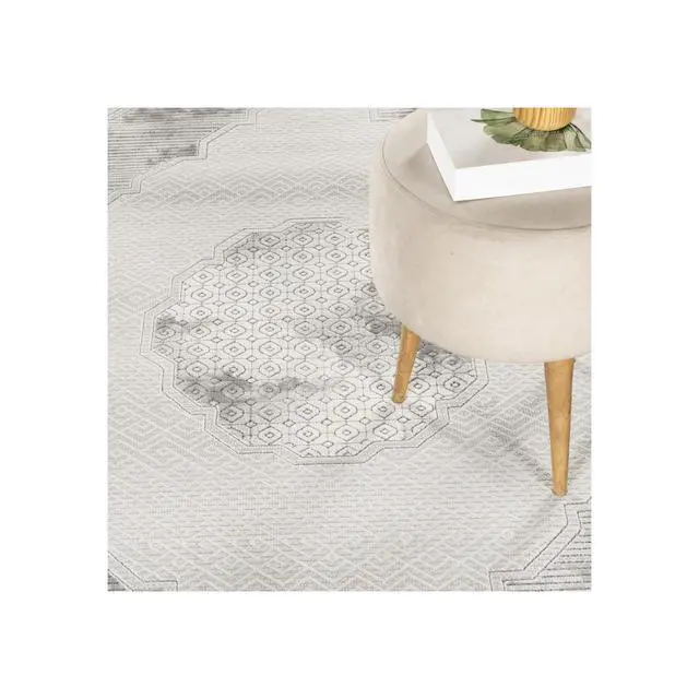 Alt view image 5 of 6 - Geometrix GC_DIM1004 Gray 7 ft. 10 in. x 10 ft. 6 in. Area Rug