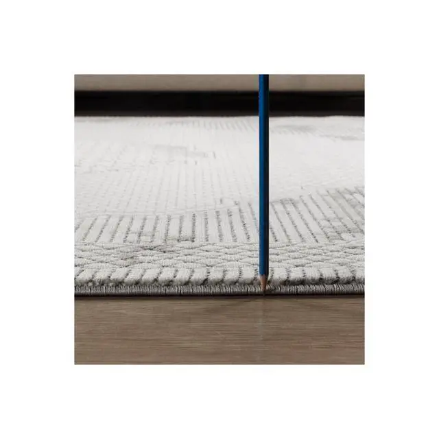 Alt view image 6 of 6 - Geometrix GC_DIM1004 Gray 7 ft. 10 in. x 10 ft. 6 in. Area Rug