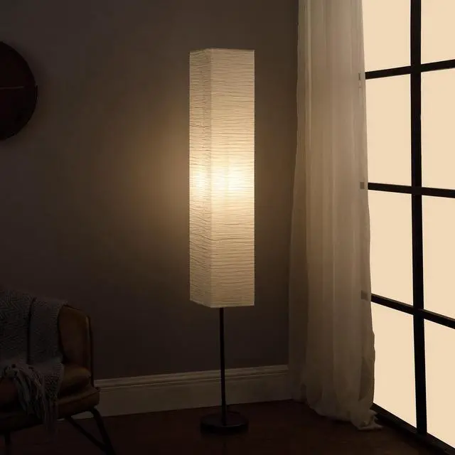 Alt view image 4 of 4 - 62.5-inch Noki Japanese Paper Floor Lamp