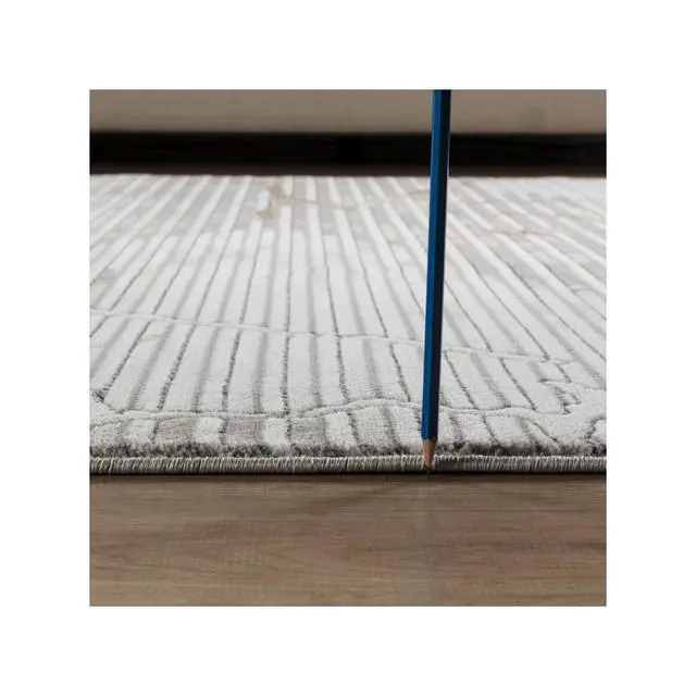Alt view image 4 of 6 - Geometrix GC_DIM1005 Gray 7 ft. 10 in. x 10 ft. 6 in. Area Rug