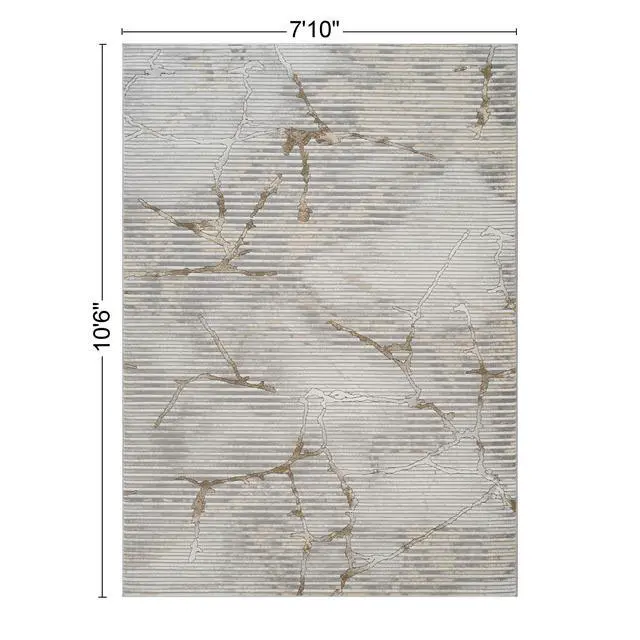 Alt view image 3 of 6 - Geometrix GC_DIM1005 Gray 7 ft. 10 in. x 10 ft. 6 in. Area Rug