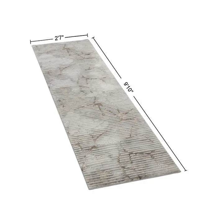 Alt view image 3 of 6 - Geometrix GC_DIM1005 Gray 2 ft. 7 in. x 9 ft. 10 in. Area Rug
