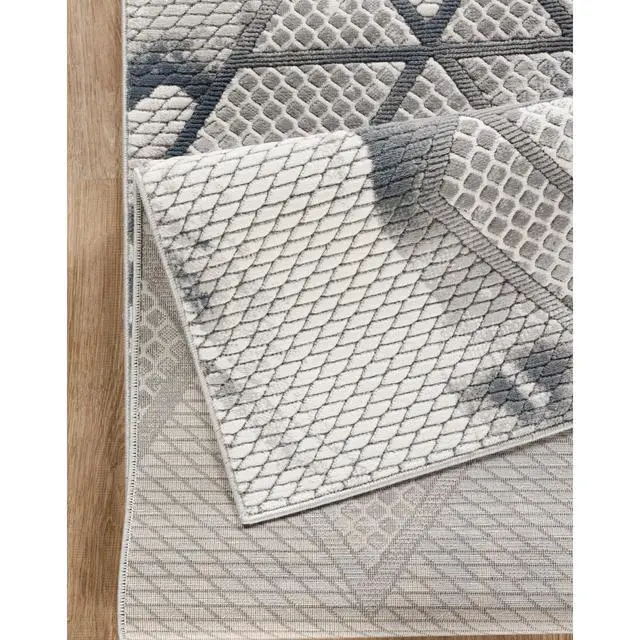 Alt view image 4 of 6 - Geometrix GC_DIM1006 Gray 7 ft. 10 in. x 10 ft. 6 in. Area Rug