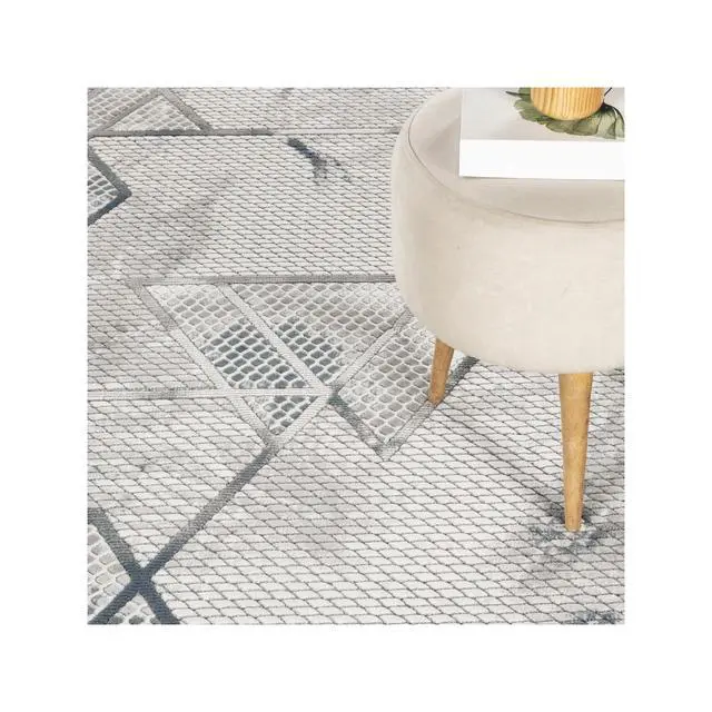 Alt view image 6 of 6 - Geometrix GC_DIM1006 Gray 7 ft. 10 in. x 10 ft. 6 in. Area Rug