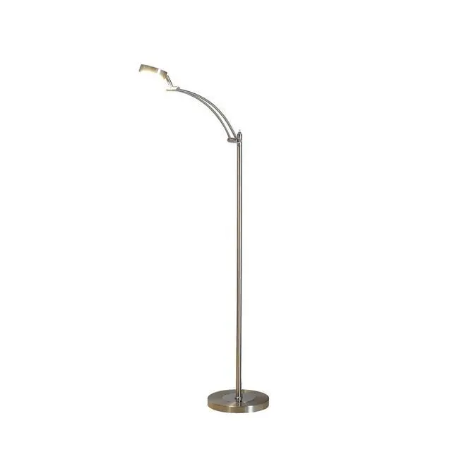 Alt view image 2 of 4 - 54-inch-Long Tinsley Silver integrated Led Task Floor Lamp