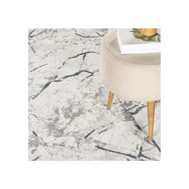 Alt view image 5 of 6 - Geometrix GC_DIM1007 Gray 5 ft. 3 in. x 7 ft. 3 in. Area Rug