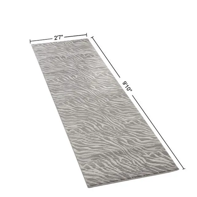 Alt view image 3 of 6 - Geometrix GC_DIM1008 Gray 2 ft. 7 in. x 9 ft. 10 in. Area Rug